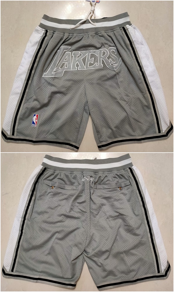 Men's Los Angeles Lakers Gray Shorts (Run Small) Men's Los Angeles Lakers Gray Shorts (Run Small)